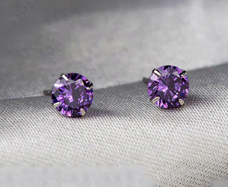 S925 Sterling Silver 2 Carats CZ Diamond Stud Earrings - Image 14