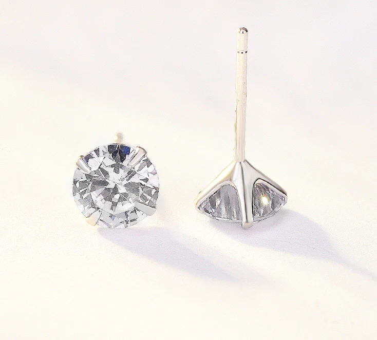 S925 Sterling Silver 2 Carats CZ Diamond Stud Earrings - Image 11