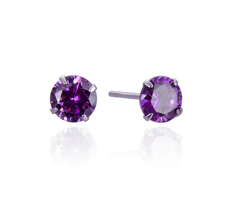 S925 Sterling Silver 2 Carats CZ Diamond Stud Earrings - Image 8