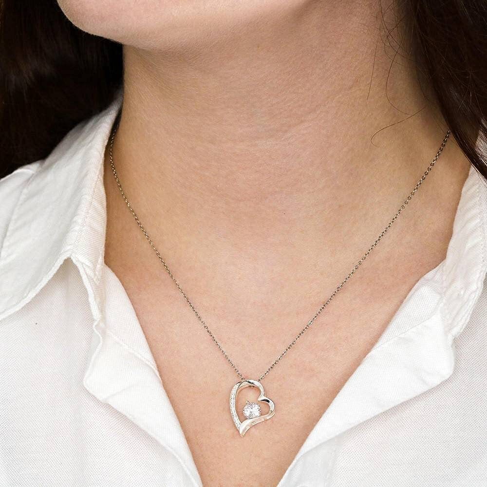 S925 Sterling Silver Eternal Heart Pendant CZ Diamond Necklace - Image 4