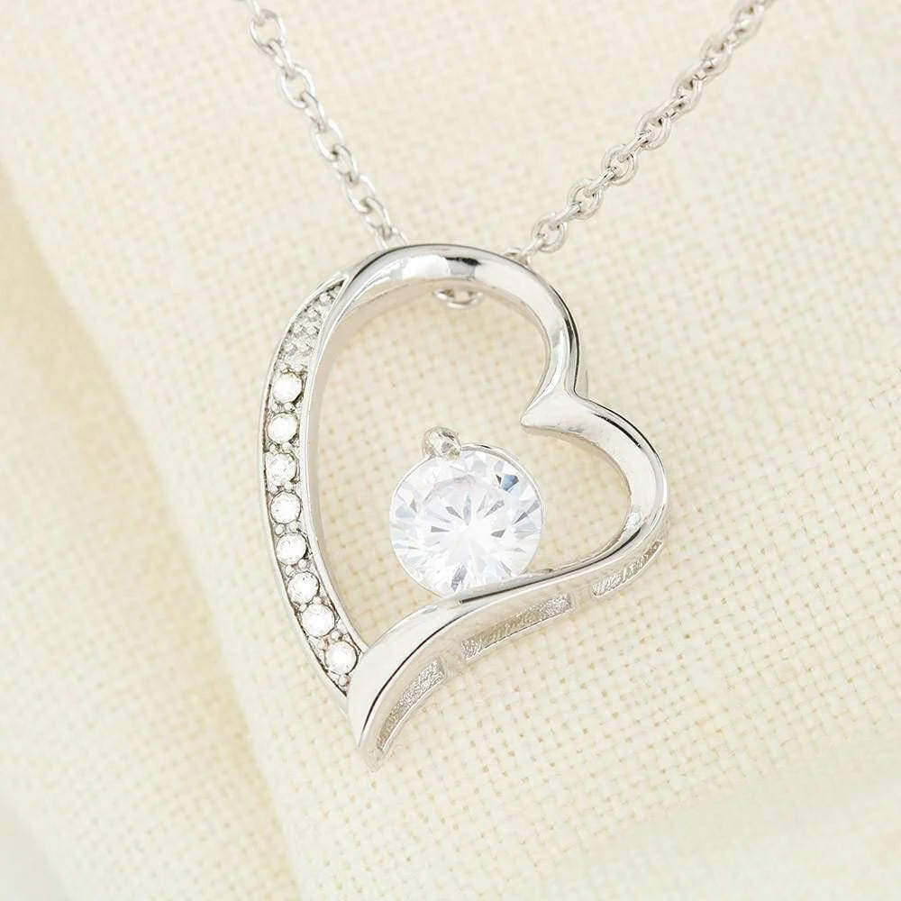 S925 Sterling Silver Eternal Heart Pendant CZ Diamond Necklace - Image 6