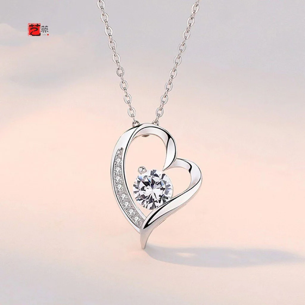 S925 Sterling Silver Eternal Heart Pendant CZ Diamond Necklace - Image 7