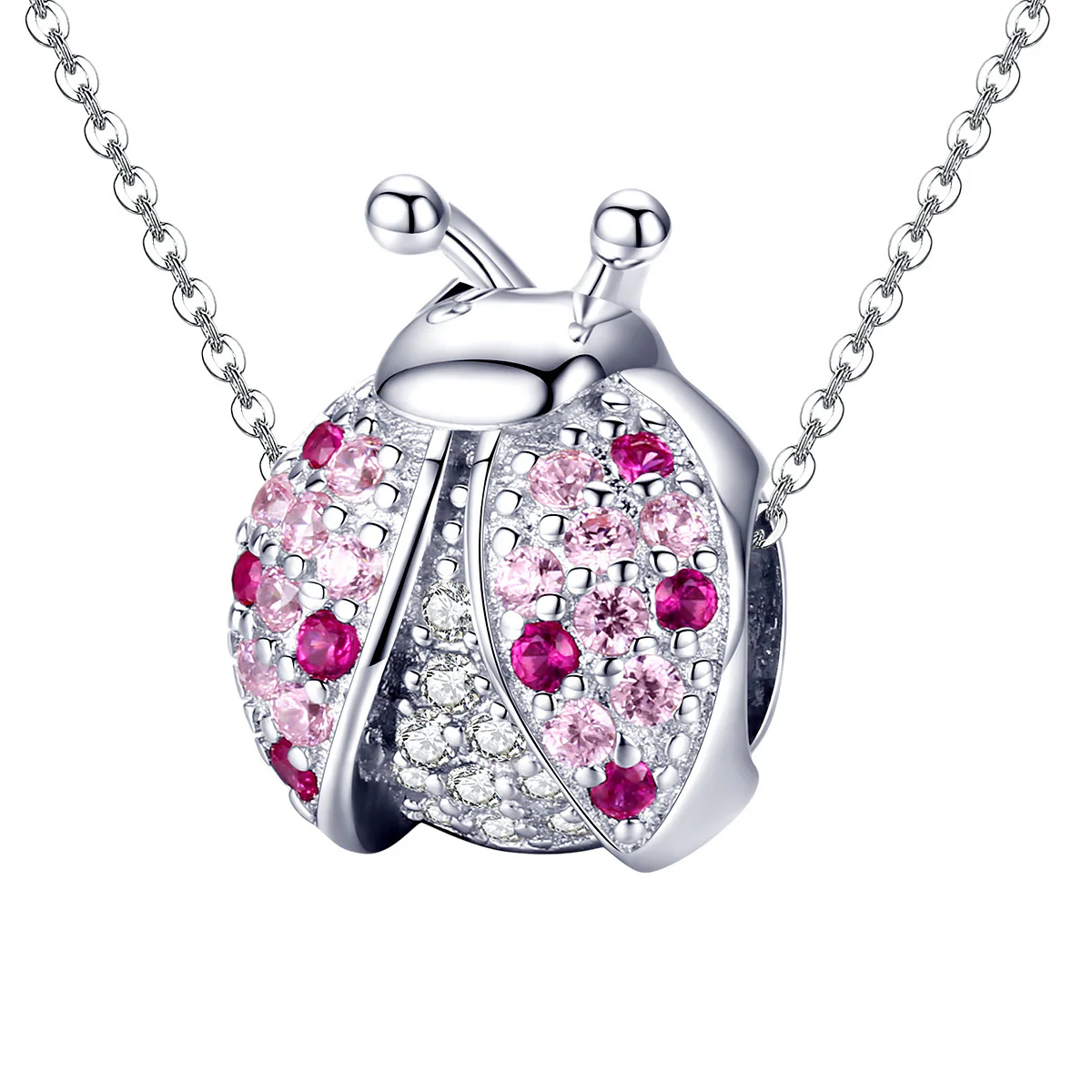 S925 Sterling Silver Ladybug Lucky Charm CZ Diamonds Pendant - Image 10
