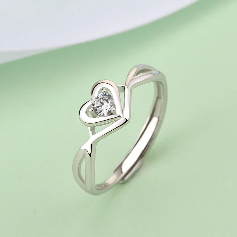 S925 Sterling Silver Love Heart Adjustable - Image 2