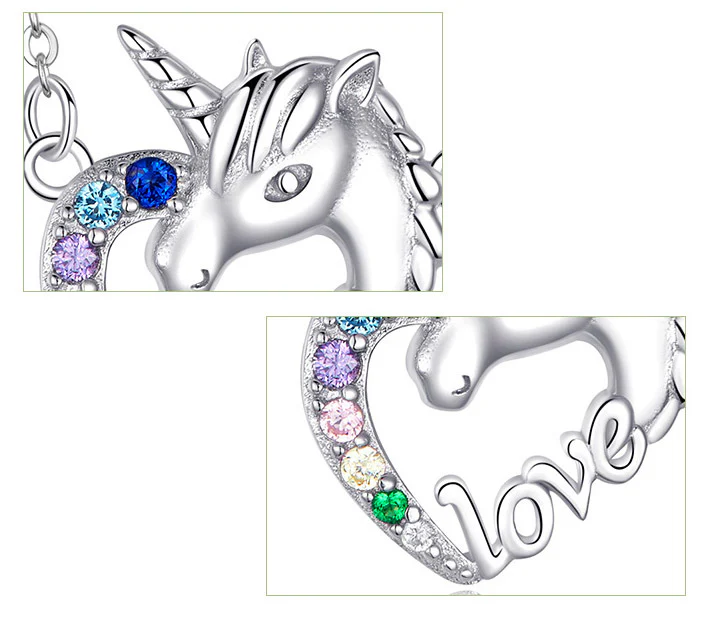 S925 Sterling Silver Unicorn Necklace Luxury Jewellery - Image 2