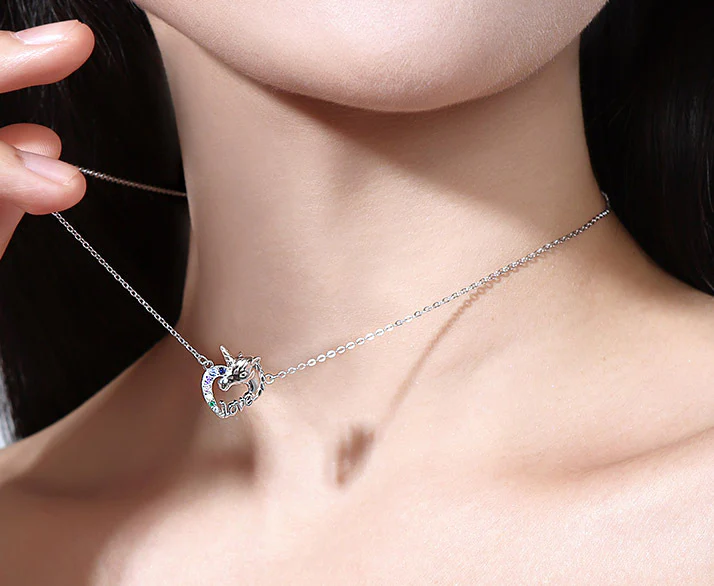 S925 Sterling Silver Unicorn Necklace Luxury Jewellery - Image 4