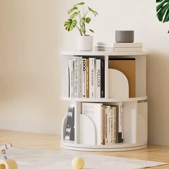 Sanctuary 360-degree Rotating 2 Tier Display Shelf Bookcase Organiser (White) - Image 7