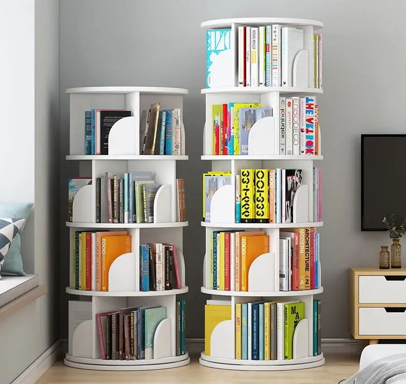 Sanctuary 360-degree Rotating 5 Tier Display Shelf Bookcase Organiser (White) - Image 12