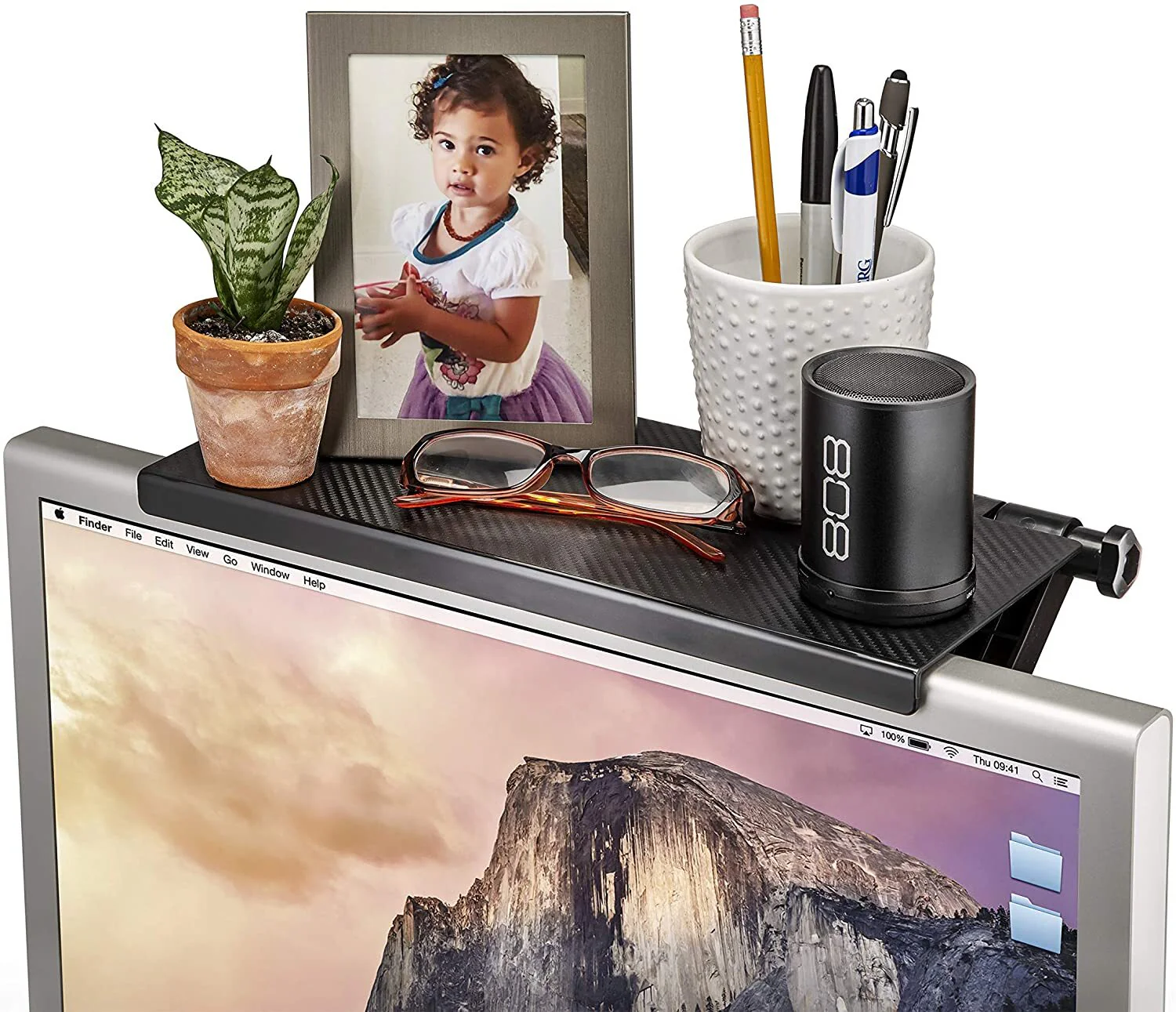 Screen Caddy TV Monitor Top Shelf Media Device Organiser - Image 3