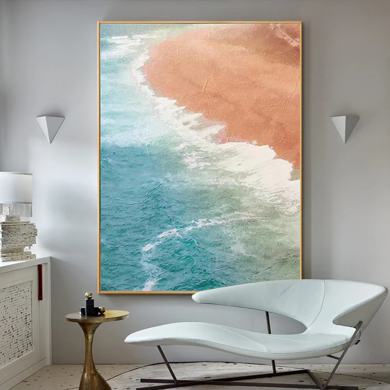 Seaview Painting Framed Canvas Wall Art - 60cm x 80cm - Image 2