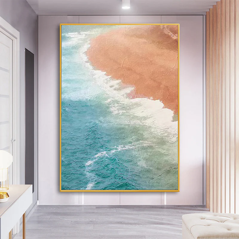 Seaview Painting Framed Canvas Wall Art - 60cm x 80cm - Image 3