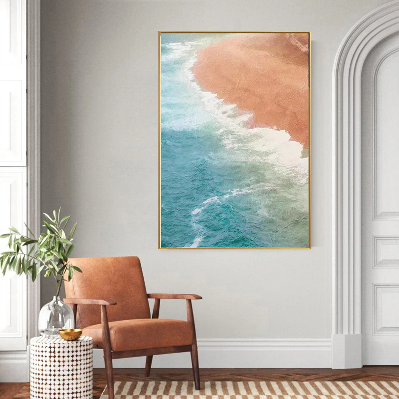 Seaview Painting Framed Canvas Wall Art - 60cm x 80cm - Image 6