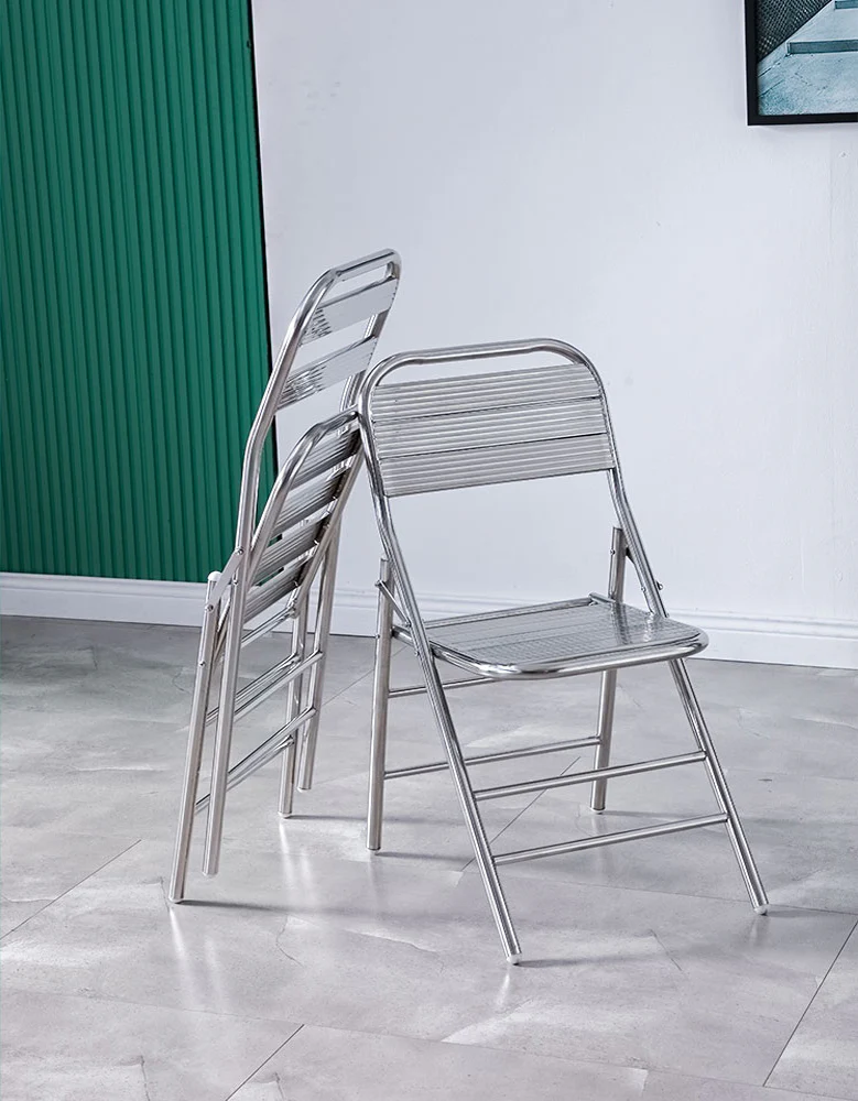 Set of 2 Superb Full 304 Stainless Steel Folding Chairs - Image 13