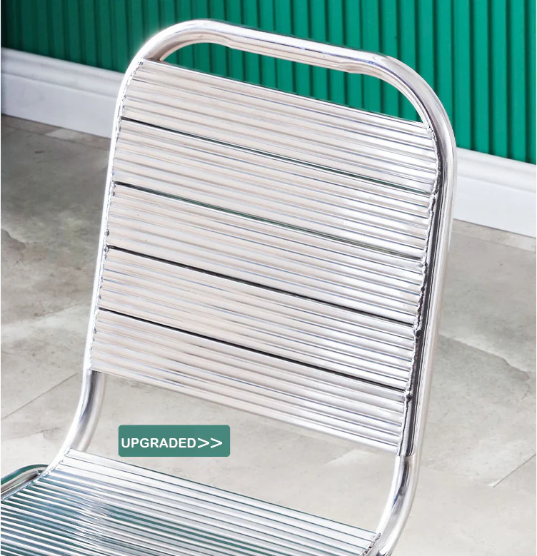 Set of 2 Superb Full 304 Stainless Steel Folding Chairs - Image 8