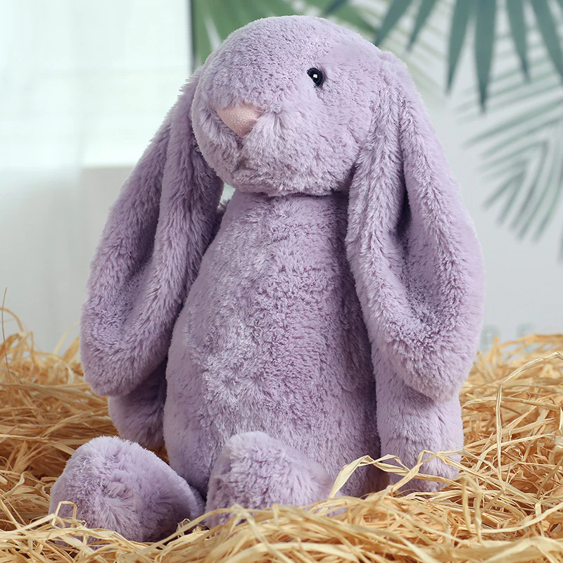 Soft Plush Bunny Toy Cute Cuddly Stuffed Animal Gift (Purple) - Image 2