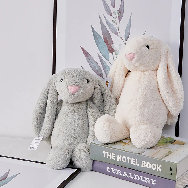 Soft Plush Bunny Toy Cute Cuddly Stuffed Animal Gift (White) - Image 3
