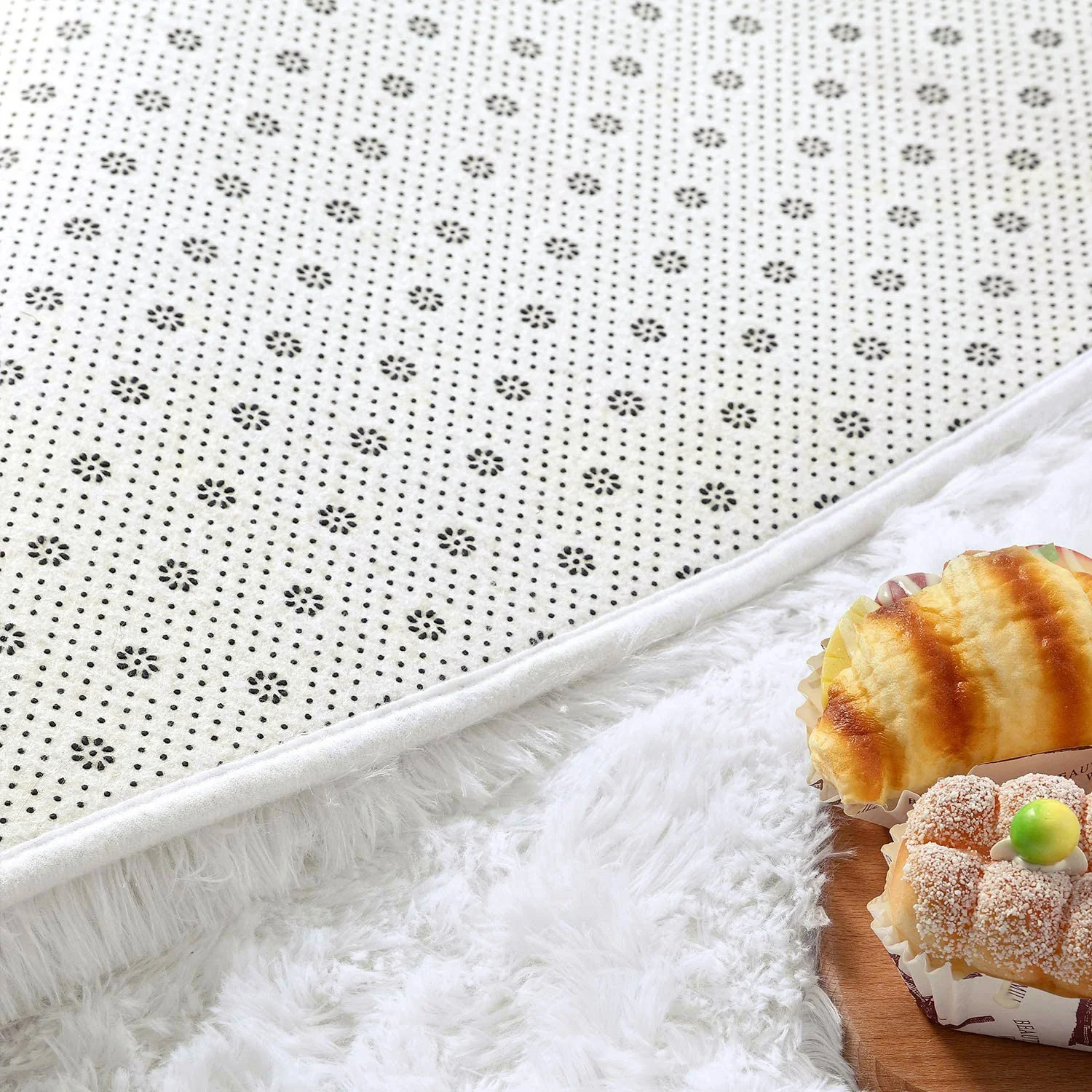 Soft Shag Rug Carpet Mat (Cream White, 160 x 120) - Image 18