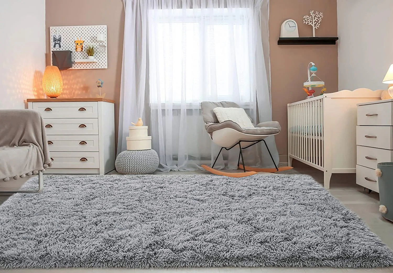 Soft Shag Rug Carpet Mat (Grey, 160 x 120) - Image 15
