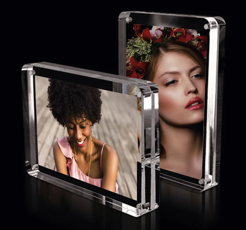 Solid Acrylic Block 3D Display Photo Frame 4 x 6 - Image 2