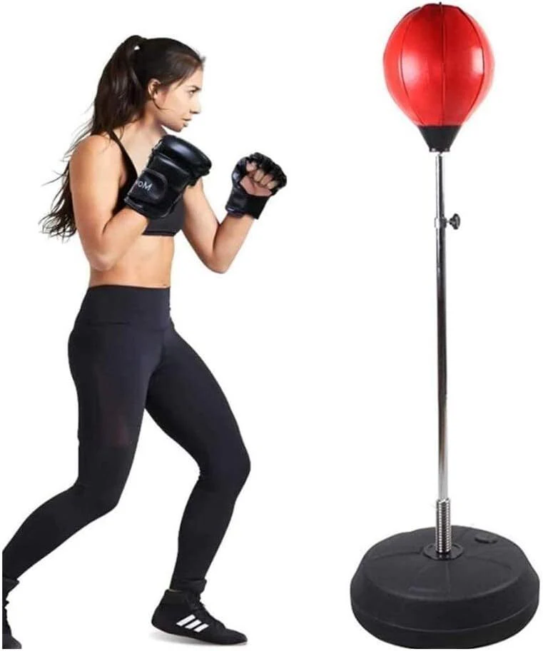 Speed Ball Stand Punching Boxing Bag Glove Set Adult Size - Image 5