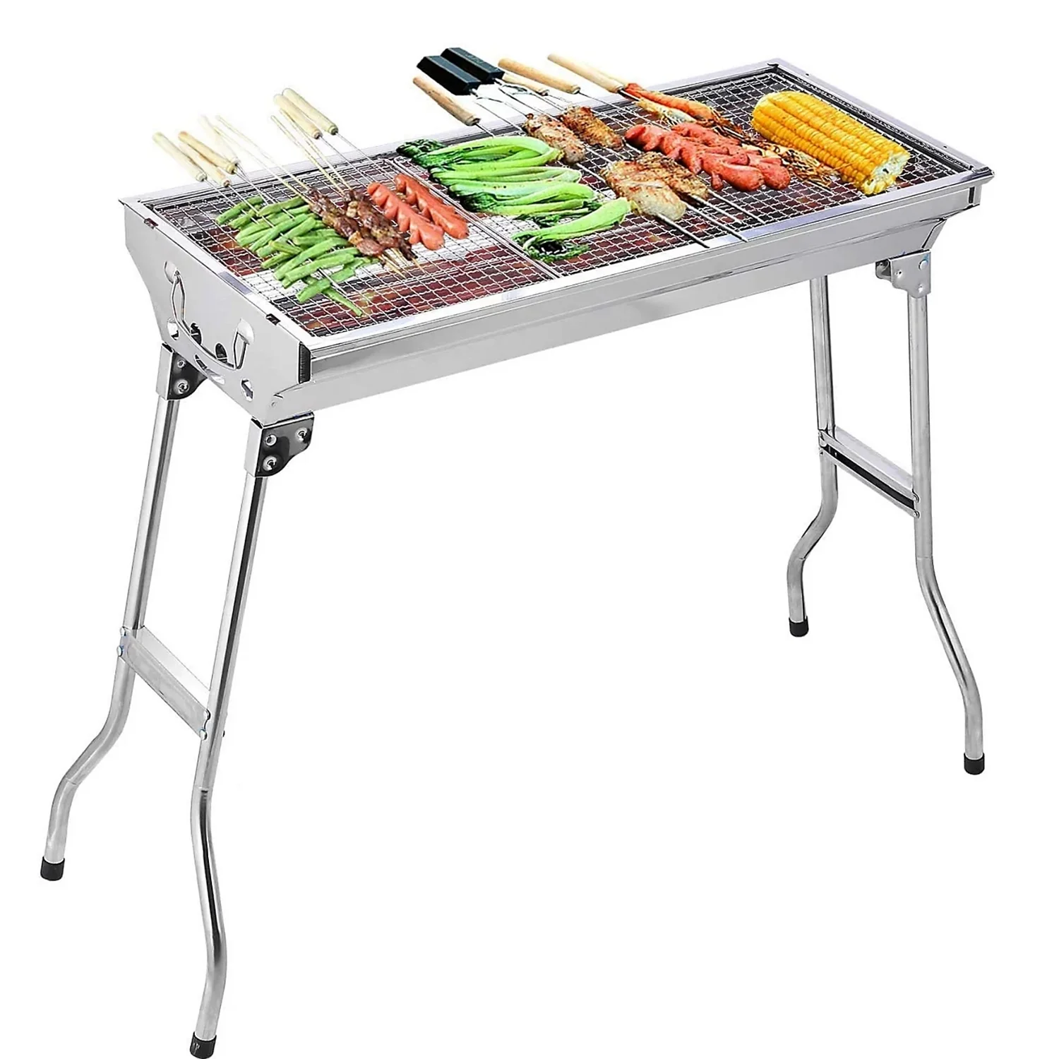 Stainless Steel BBQ Charcoal Grill Roaster Barbecue - Image 8