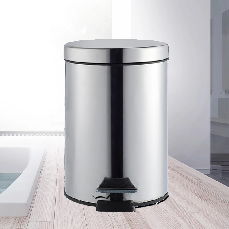 Stainless Steel Garbage Rubbish Bin with Pedal 5L - Image 2