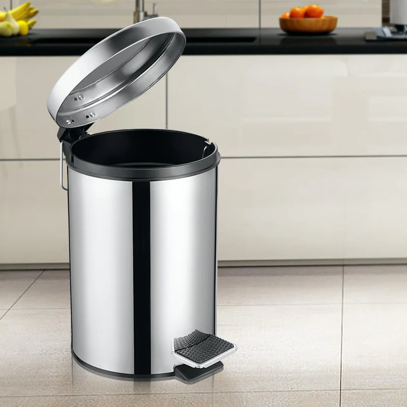 Stainless Steel Garbage Rubbish Bin with Pedal 8L - Image 3