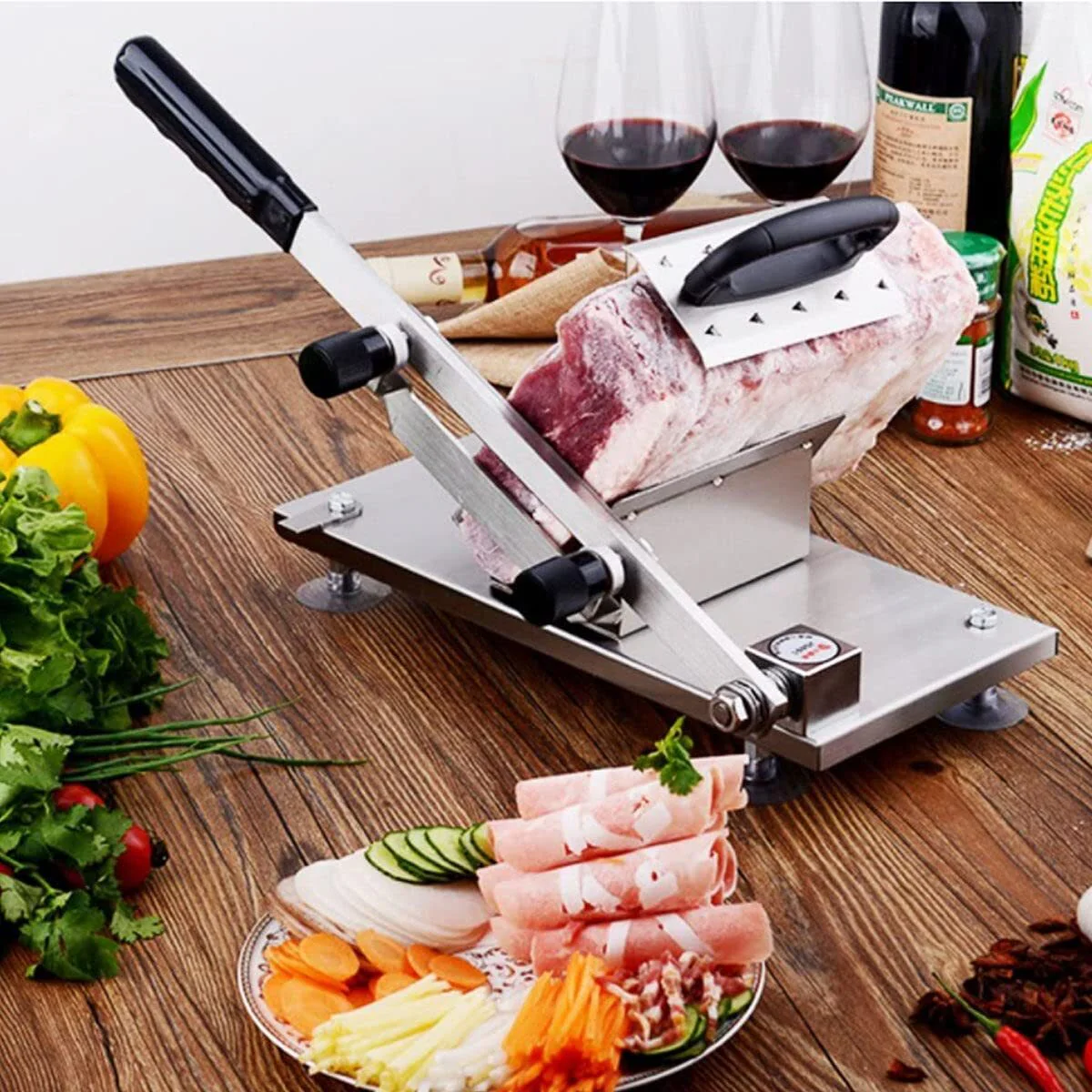 Stainless Steel Meat Cutter Beef Mutton Roll Slicer Food Slicing Machine - Image 7