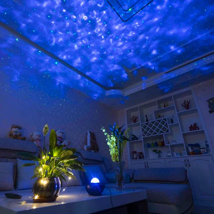 Starry Night LED Projector Lamp Bluetooth Music Player Night Light - Image 7