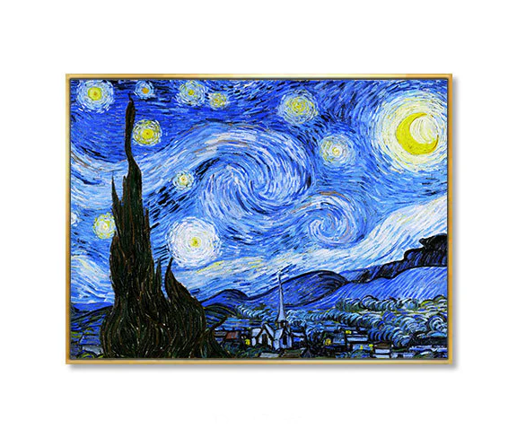 Starry Night Painting by Van Gogh Print Canvas Wall Art - 60cm x 40cm - Image 7