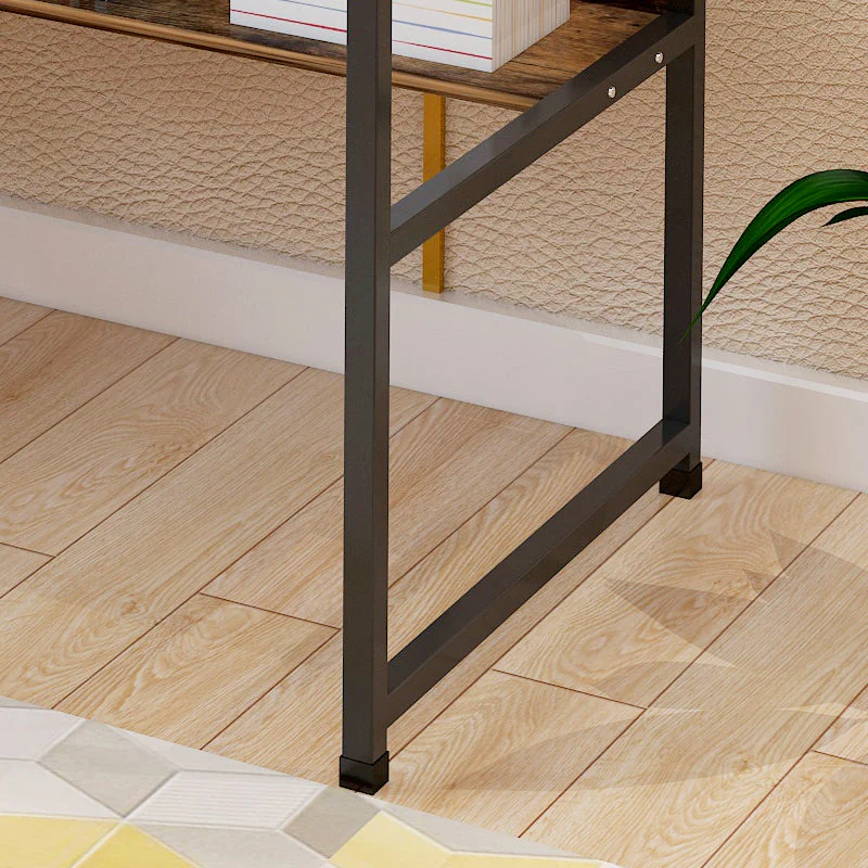 Studio Rustic Wood & Metal Computer Desk with Shelf - Image 7