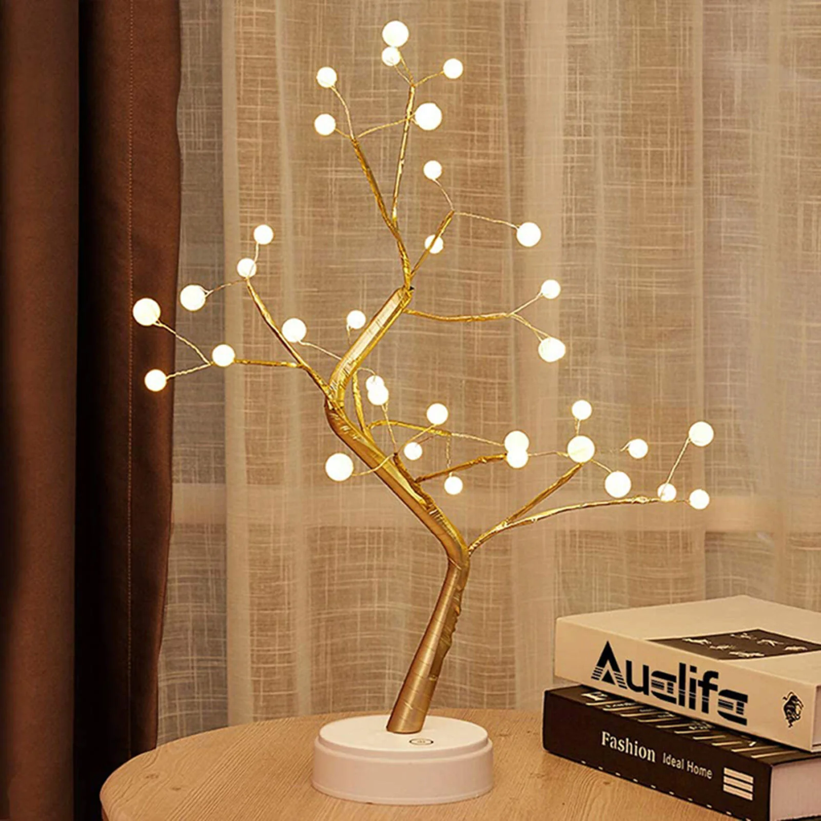 Stunning LED Pearl Fairy Light Bonsai Spirit Tree Lamp - Image 6