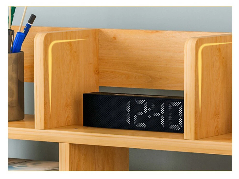 Sublime Large Desk Hutch Storage Shelf Unit Organizer (Oak) - Image 3