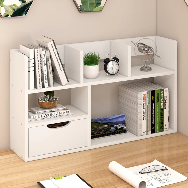 Sublime Large Desk Hutch Storage Shelf Unit Organizer (White) - Image 5