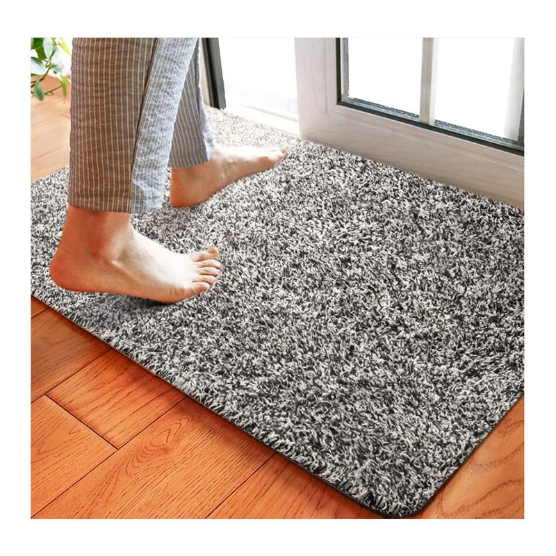 Super Absorbent Clean Step Mat Microfibre Doormat Traps Dirt Water (Dark Grey) - Image 6