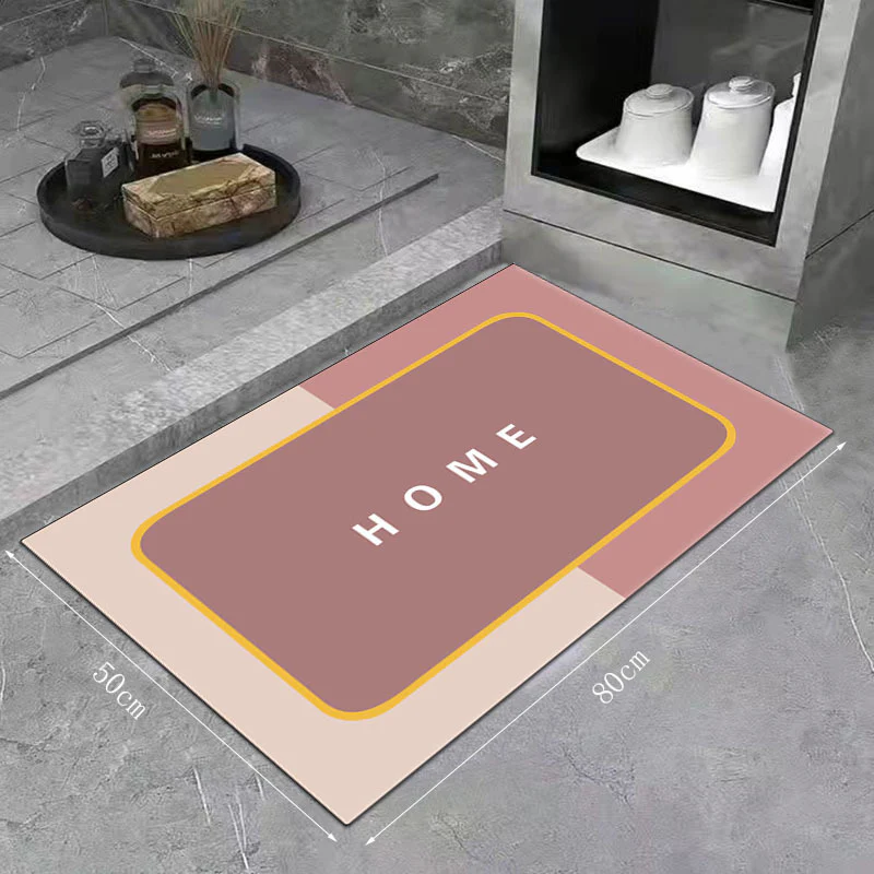 Super Absorbent Floor Bath Door Mat Non-Slip Rug Doormat (Coral, 50 x 80) - Image 5