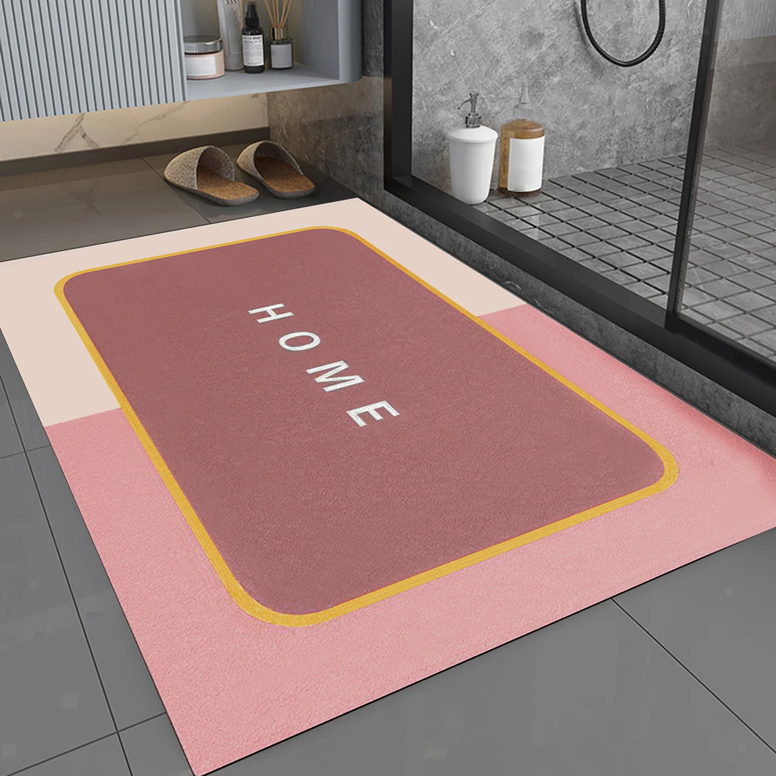 Super Absorbent Floor Bath Door Mat Non-Slip Rug Doormat (Coral, 50 x 80) - Image 7