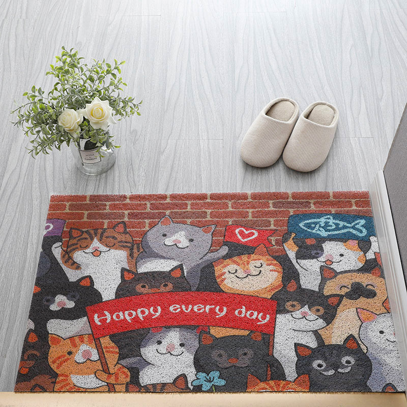 Super Absorbent Floor Bath Door Mat Non-Slip Rug Doormat - Cute Cats - Image 4