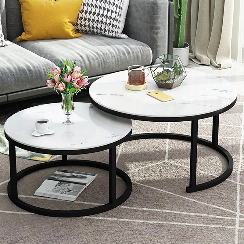 Synergy 2 In 1 Designer Nesting Coffee Tables (White) - Image 13