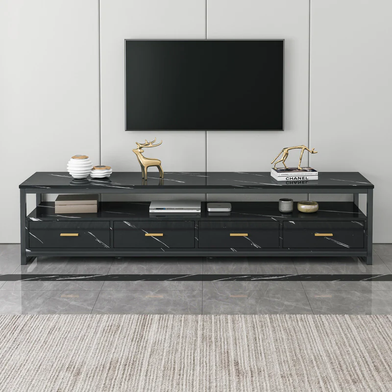 Synergy Lush Marble Look TV Cabinet (Black) - Image 3