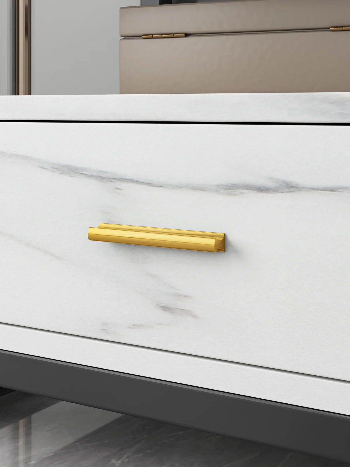 Synergy Lush Marble Look TV Cabinet (White) - Image 7