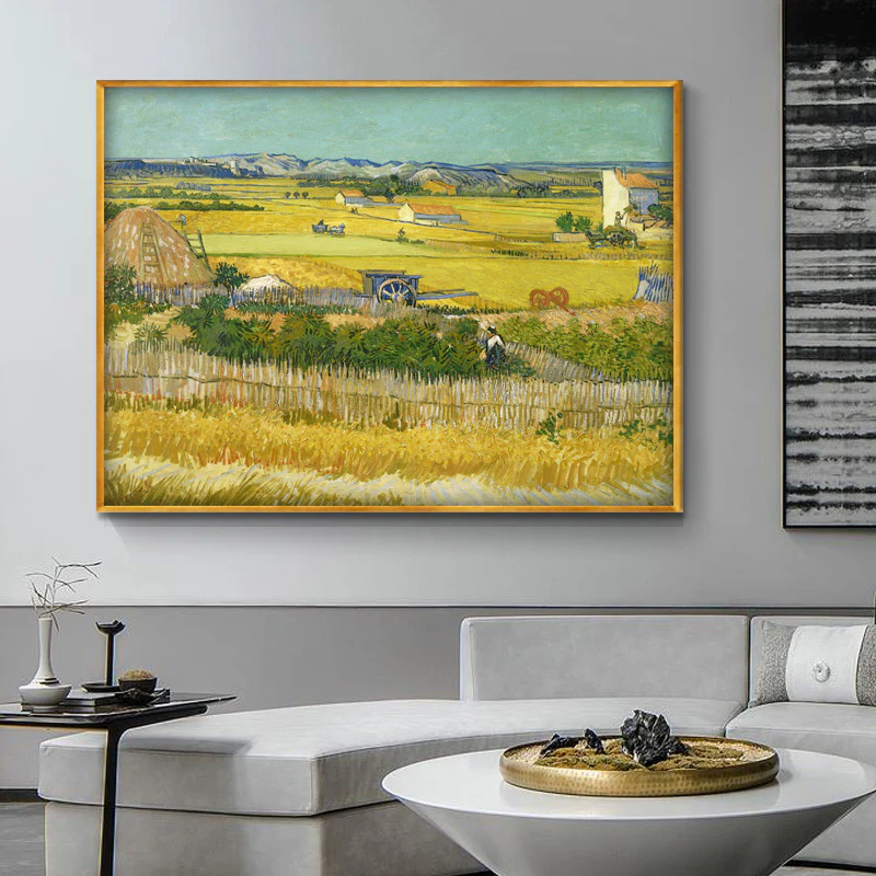 The Harvest Painting by Van Gogh Print Canvas Wall Art - 70cm x 50cm - Image 3