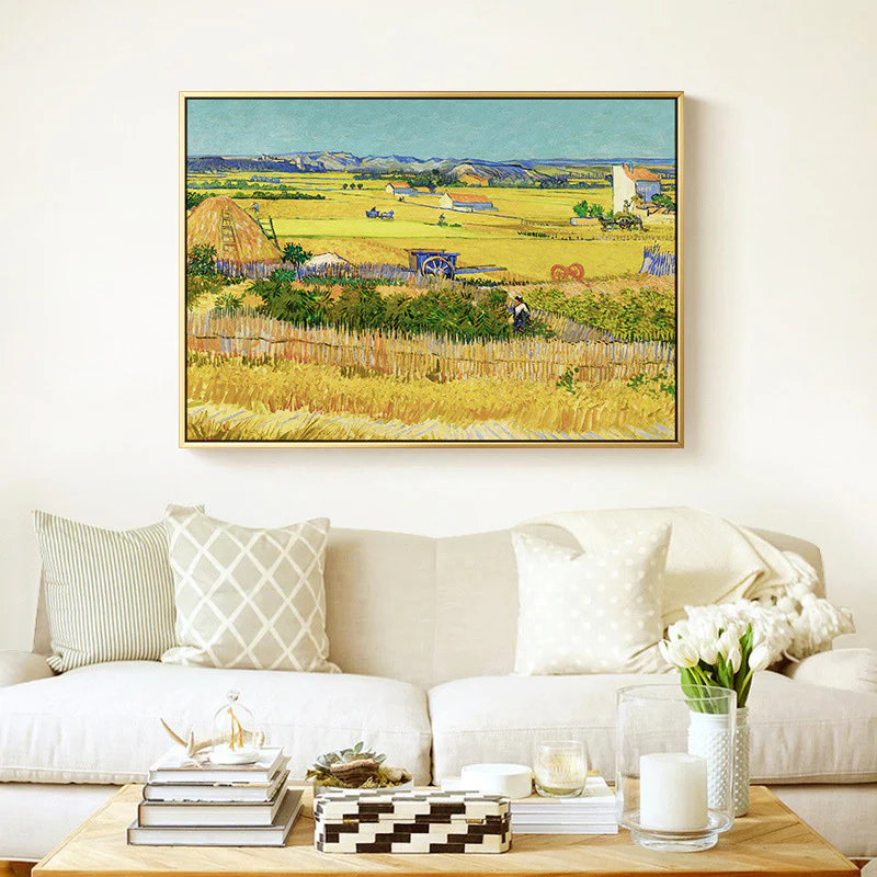 The Harvest Painting by Van Gogh Print Canvas Wall Art - 70cm x 50cm - Image 4