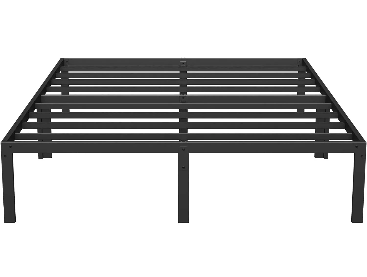Titan Heavy Duty Metal Platform Bed Base Frame - Double Size, Black Steel - Image 5