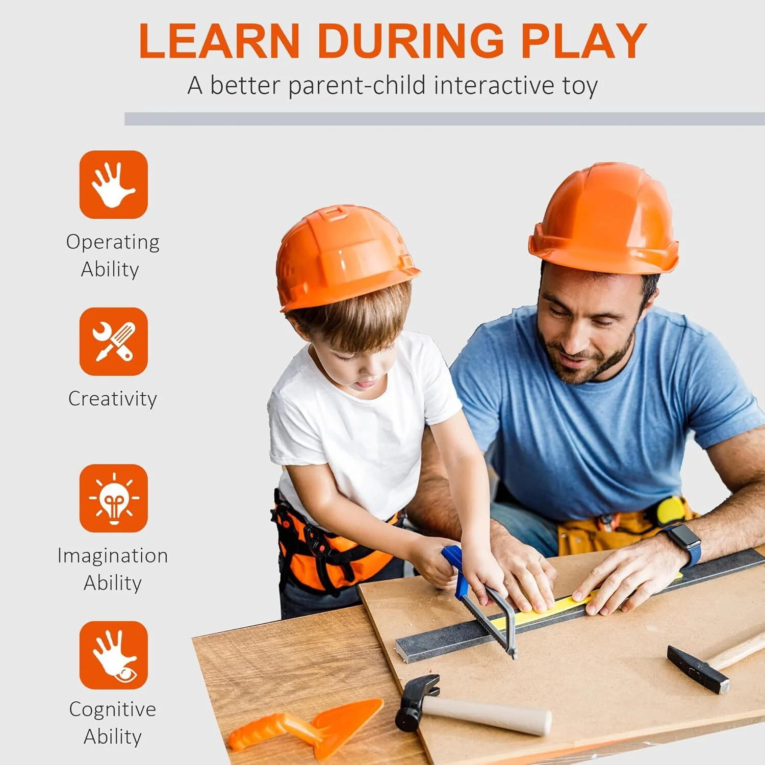 Tool Box Chair Workshop Playset Kids Toy Set - Image 12