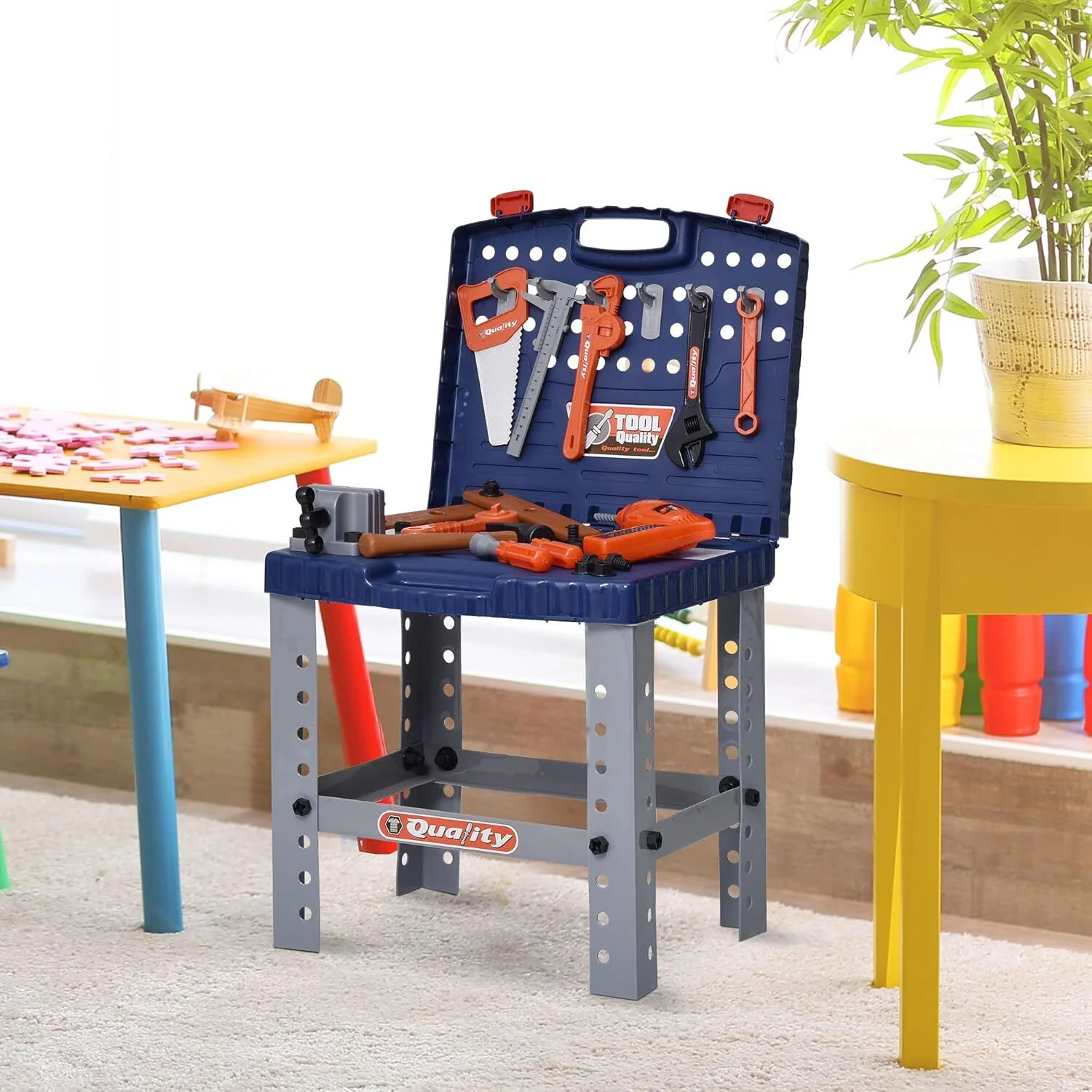 Tool Box Chair Workshop Playset Kids Toy Set - Image 13