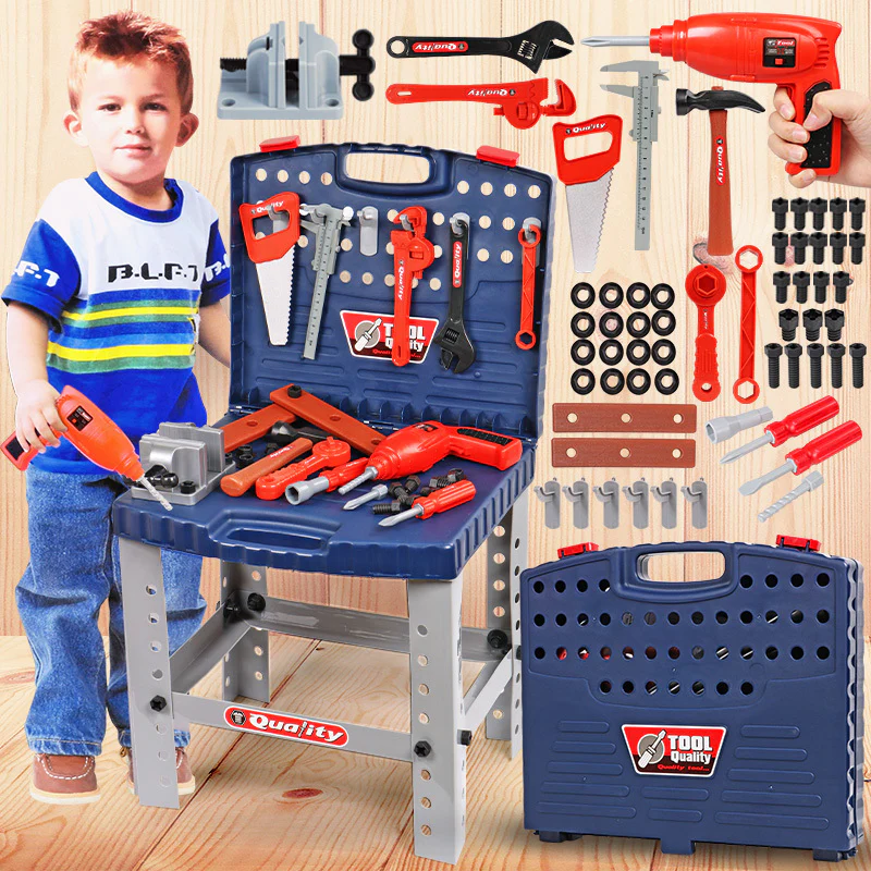 Tool Box Chair Workshop Playset Kids Toy Set - Image 17