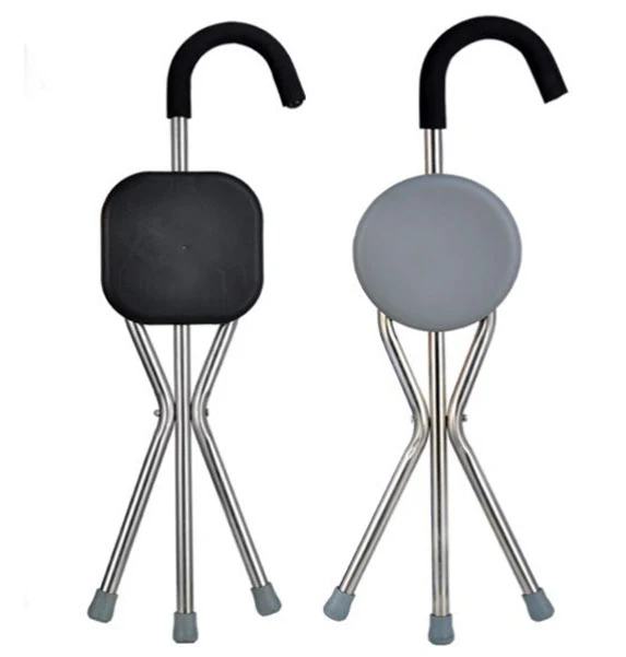 Tripod Cane Seat Folding Walking Stick Cane - Image 10