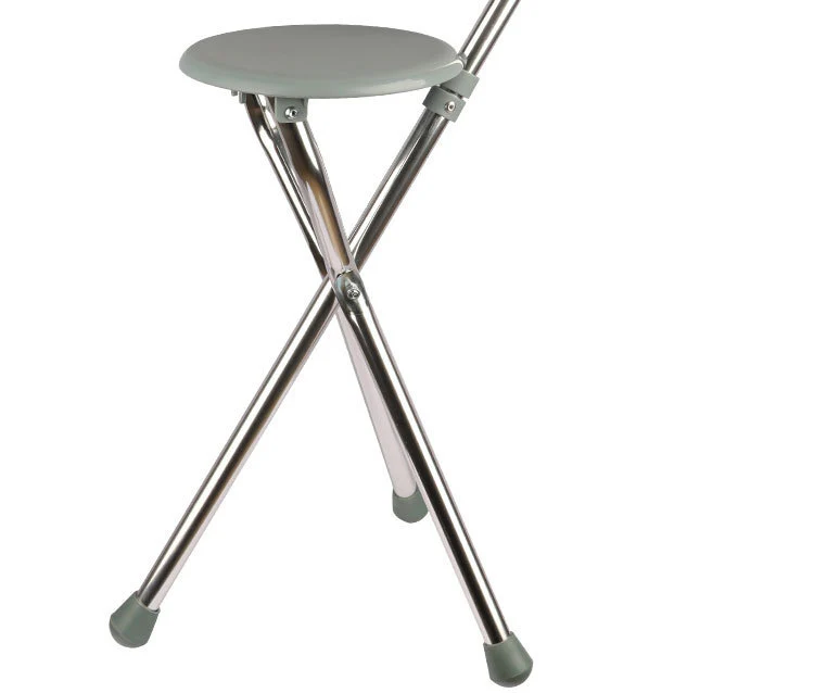 Tripod Cane Seat Folding Walking Stick Cane - Image 9