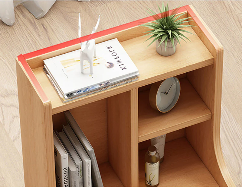 Twilight 2-Drawer Tall Bedside Table with Chest of Drawers and Shelves (Oak) - Image 6